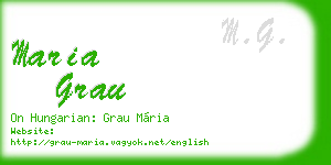 maria grau business card